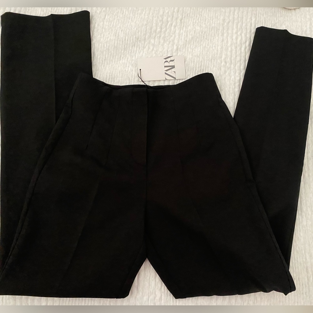 Zara Black Flared High-Waisted Pants. New With Tags!